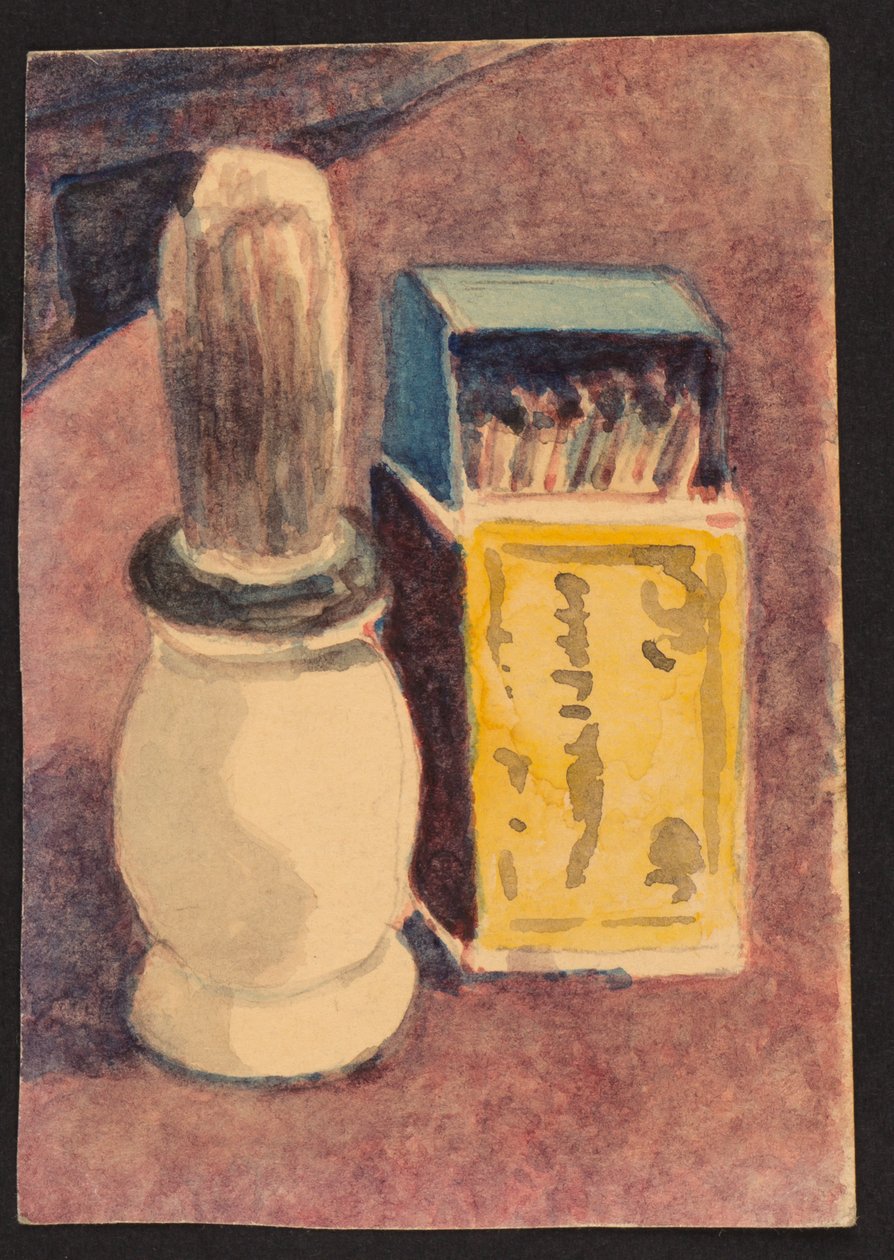 Borotvakefe és gyufa, 1930 körül alkotó: Henry Silk