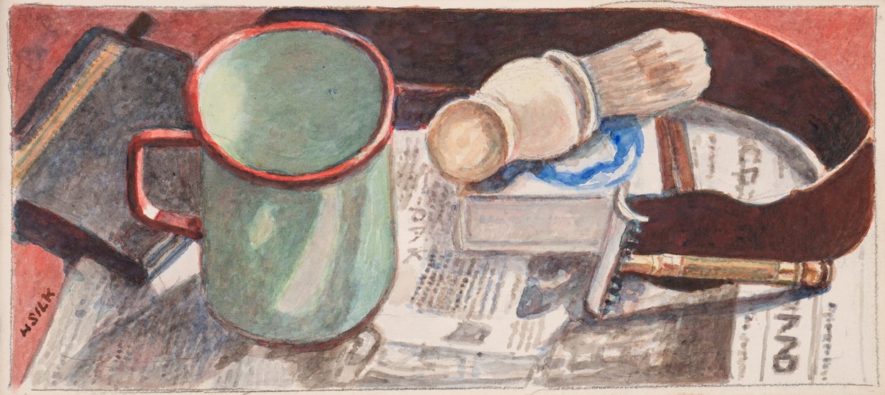 Borotvafelszerelés, 1930 körül alkotó: Henry Silk