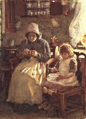 Nagymama és gyermeke, Yorkshire alkotó: Henry Silkstone Hopwood