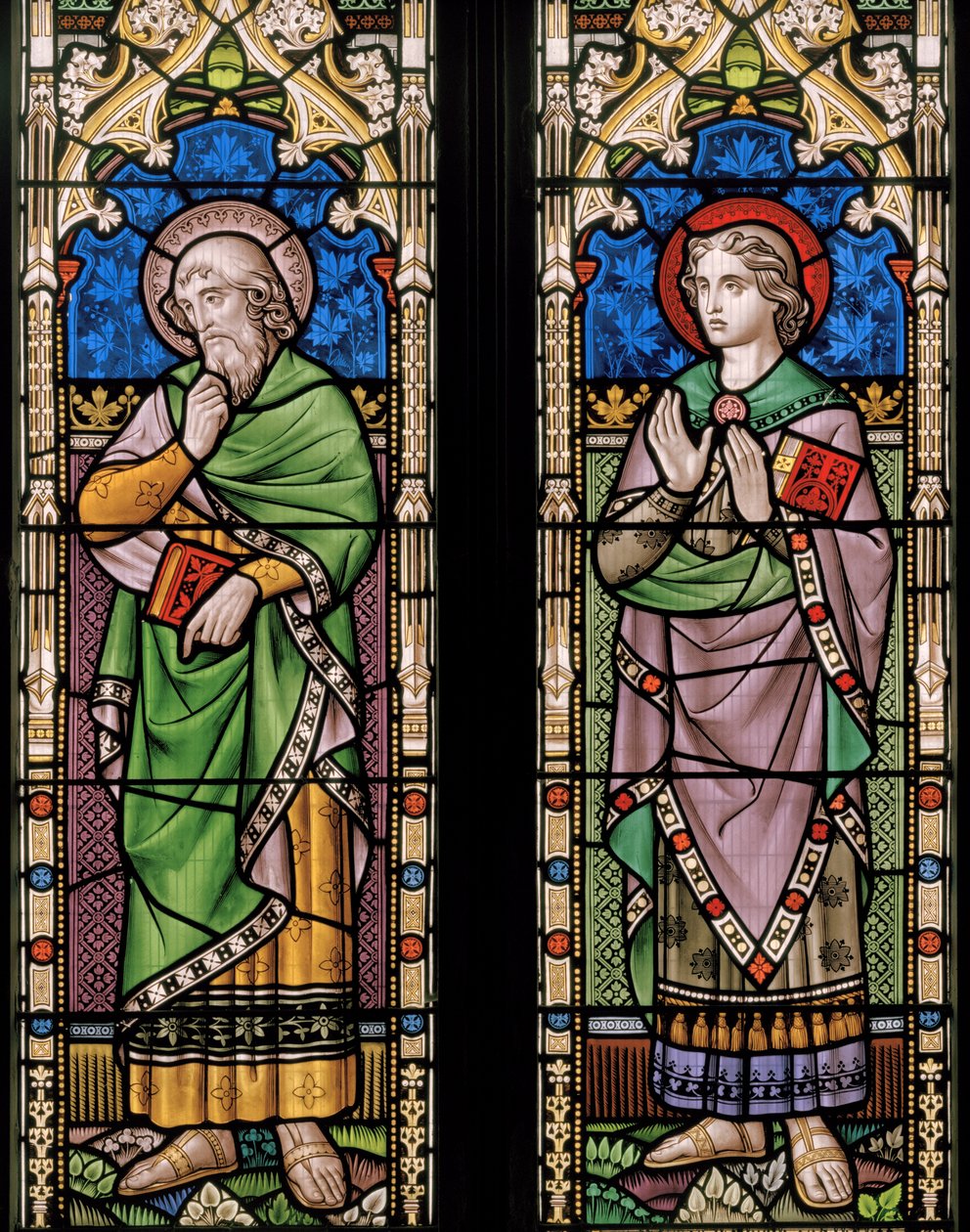 Szent Lukács és Szent János, 1859 körül (ólomüveg) alkotó: Henry Stacey Marks