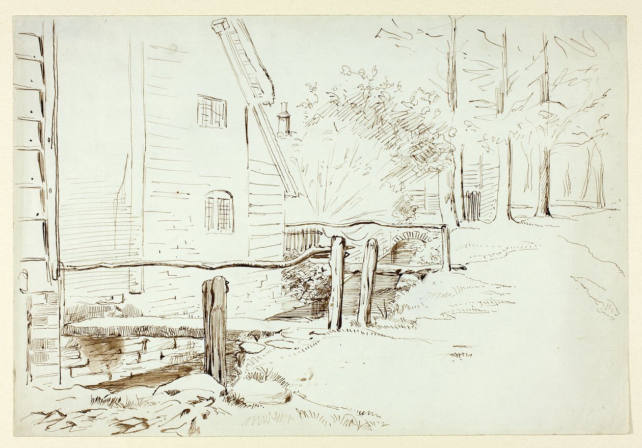 Tájkép híddal alkotó: Henry Stacy Marks
