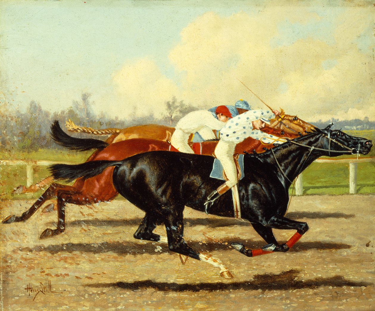 Galilea, Dobbins és Domino Fut a Futurity Stakes, Belmont Park alkotó: Henry Stull