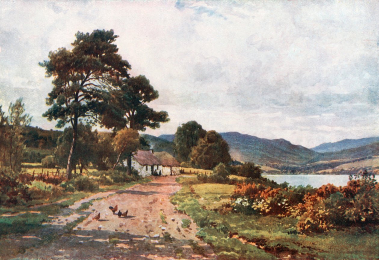 A Croft Taynulit közelében, Loch Etive, Argyllshire (színes litográfia) alkotó: Henry Sutton Palmer