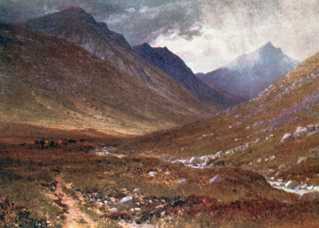 Glen Rosa, Arran-sziget (színes litográfia) alkotó: Henry Sutton Palmer