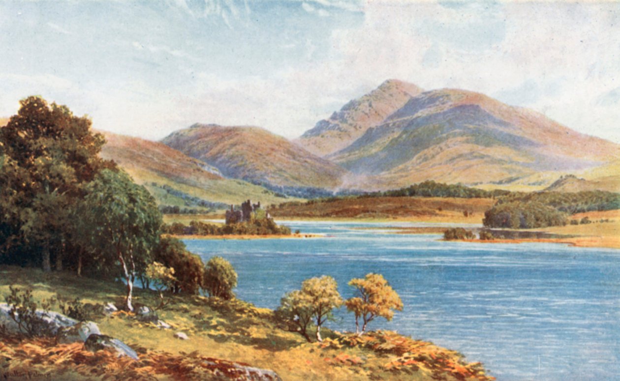 Kilchurn Castle, Loch Awe, Argyllshire (színes litográfia) alkotó: Henry Sutton Palmer