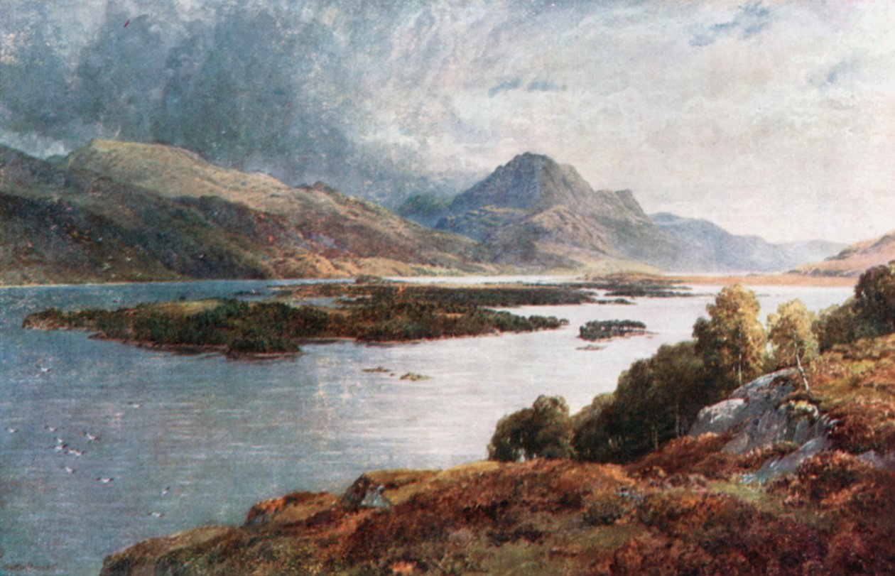 Loch Maree szigetei, Ross-Shire (színes litográfia) alkotó: Henry Sutton Palmer