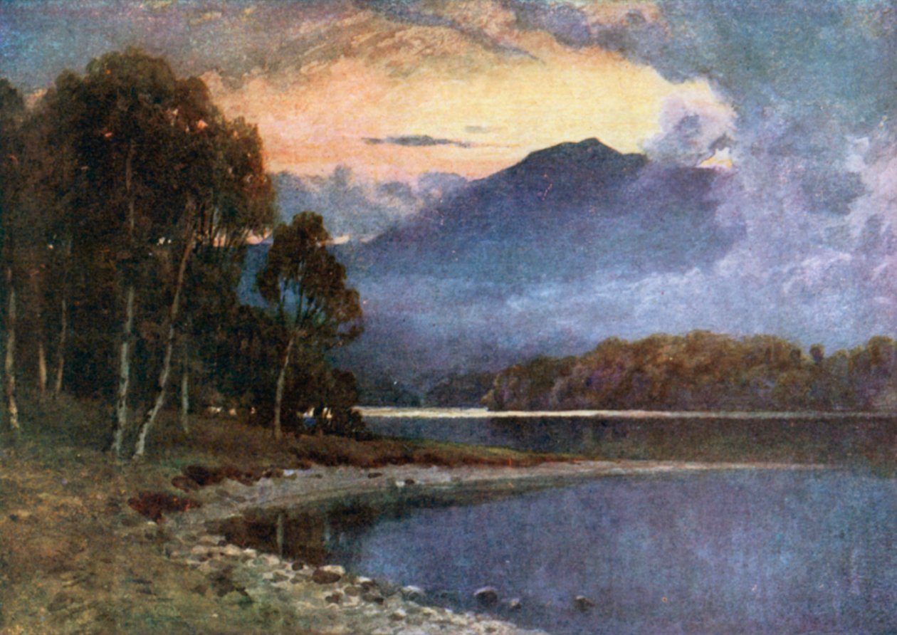 The Silever Strand, Lock Katrine, Perthshire (színes litográfia) alkotó: Henry Sutton Palmer