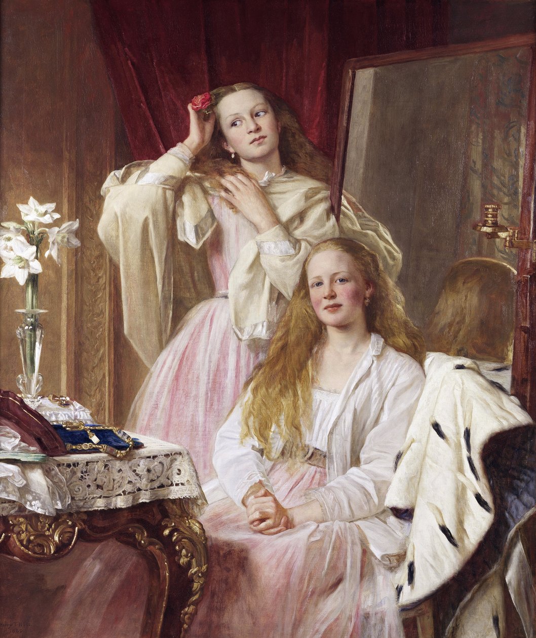 Emma és Federica Bankes of Soughton Hall, írta Henry Tanworth Wells alkotó: Henry Tanworth Wells