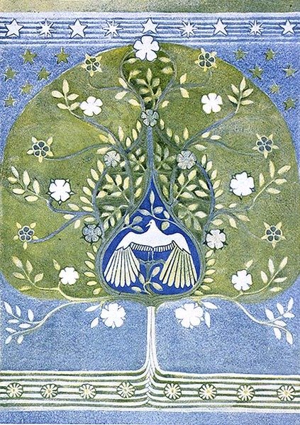 Tervezés egy rátétes és hímzett portréhoz Vol XIV a `The Studio` magazintól, kocsmától. 1898 alkotó: Henry Taylor Wyse