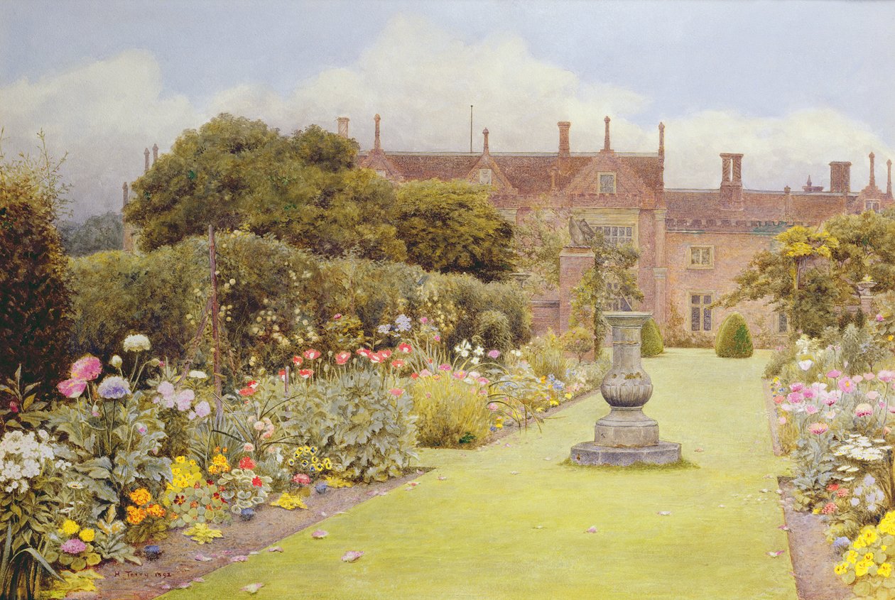 The Grass Walk, Helmingham Hall, 1892 (wc papíron) alkotó: Henry Terry