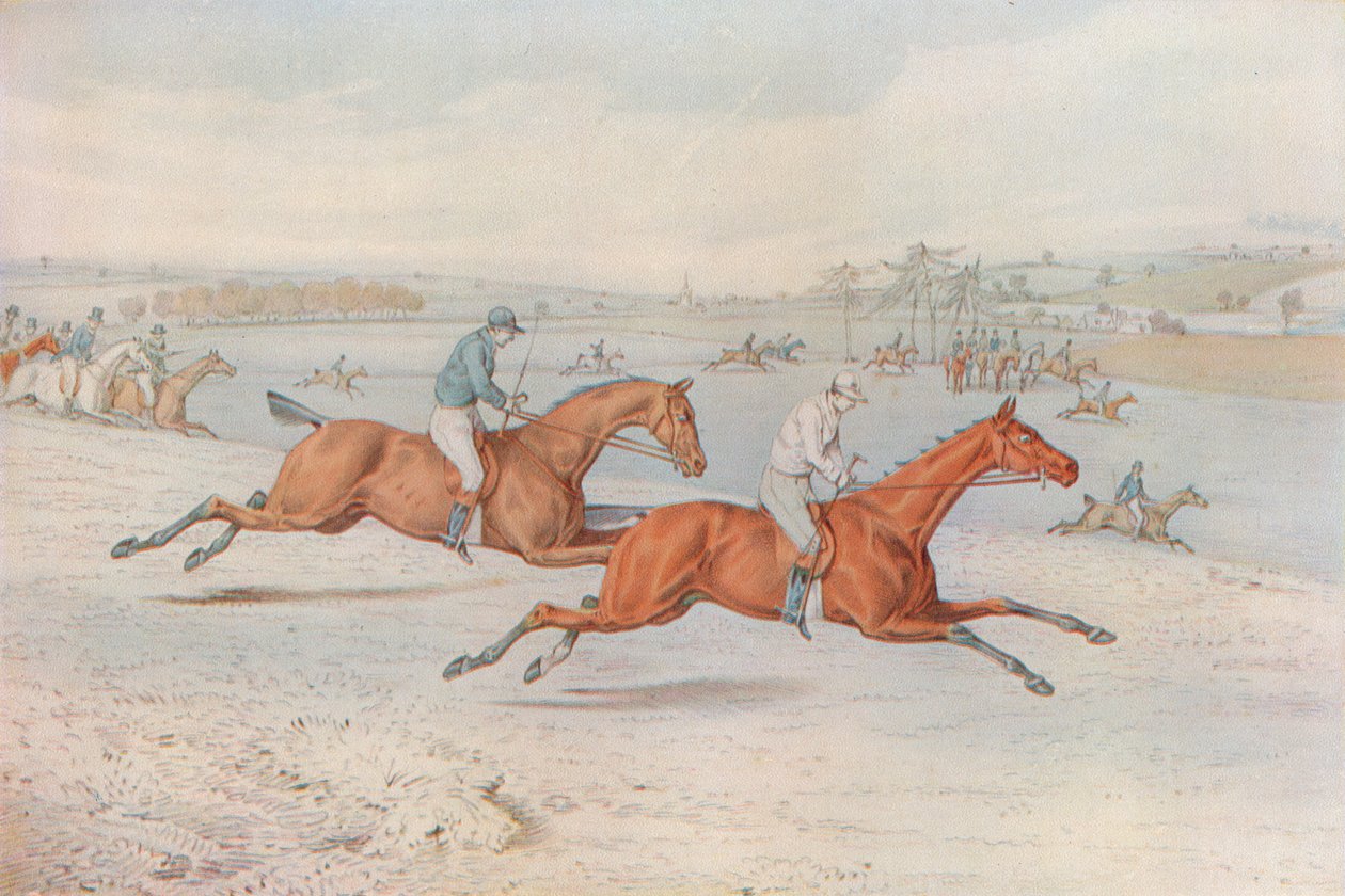 Egy akadályverseny: A kezdet. Off they Go – választható fehérrel, 1827 alkotó: Henry Thomas Alken