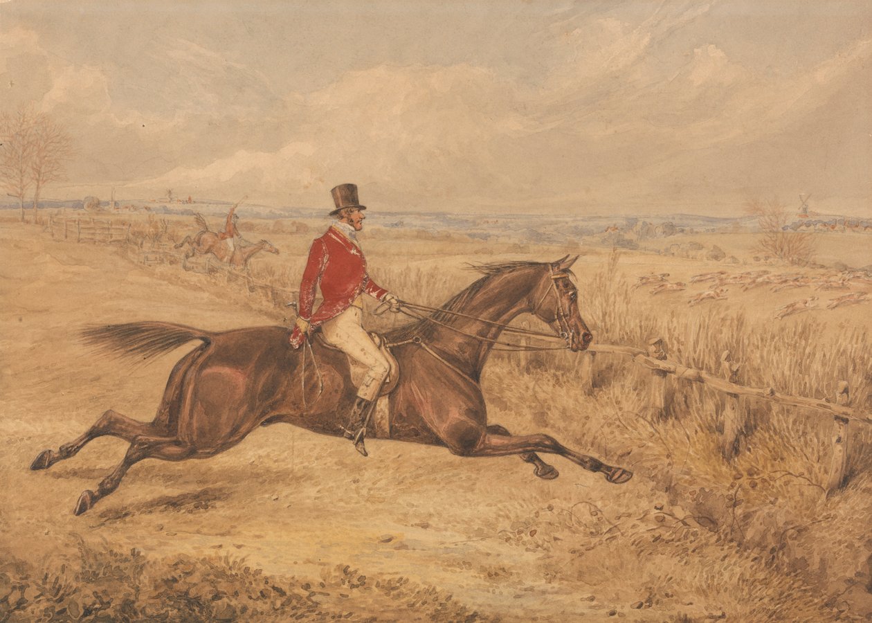 Ökörkerítés töltése alkotó: Henry Thomas Alken