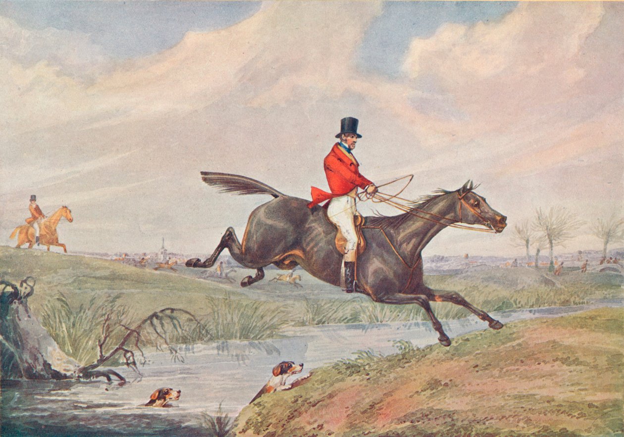 Fox Hunting: Leaping the Brook, 1906 alkotó: Henry Thomas Alken