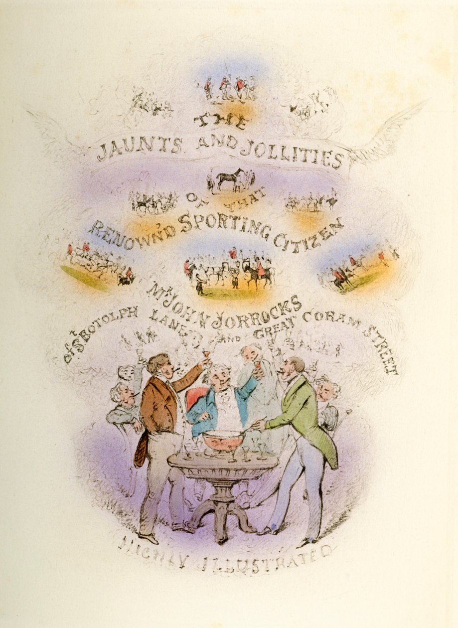 Frontispiece, Jorrockss Jaunts and Jollities, Highly Illustrated, 1838 alkotó: Henry Thomas Alken