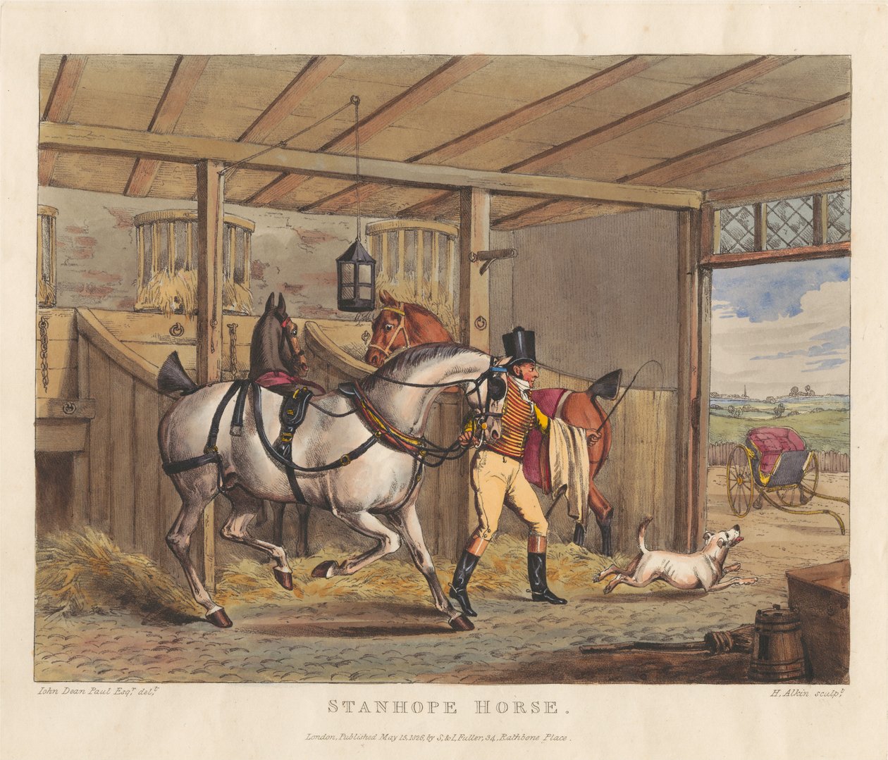 Lovak [hatdarabos készlet]:   2. Stanhope-i ló alkotó: Henry Thomas Alken