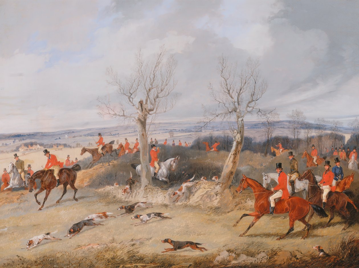 Vadászjelenet: In Full Cry, kb. 1840. alkotó: Henry Thomas Alken