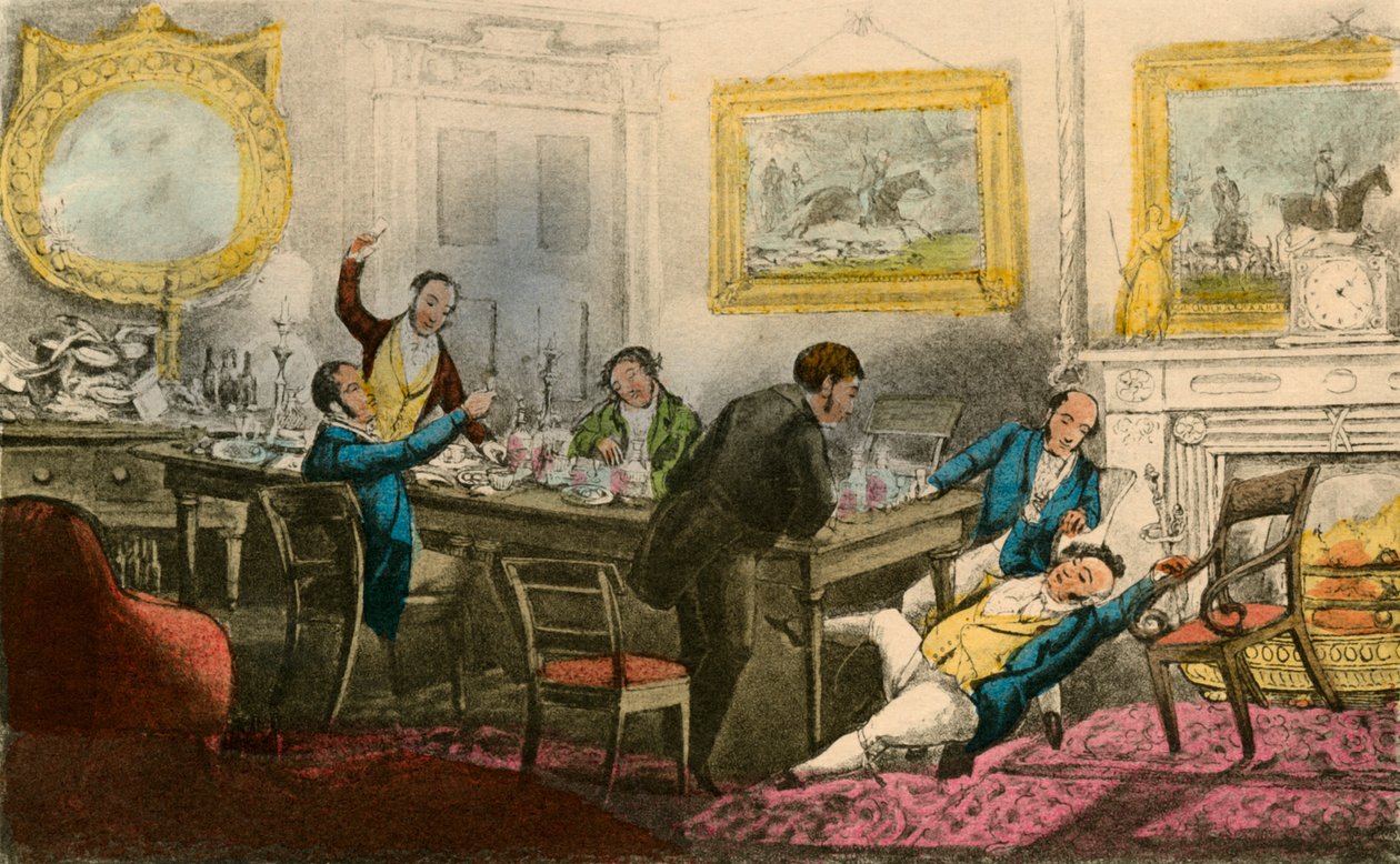 Emelj fel! Köss a székembe! Töltsd meg a poharam!, 1838 alkotó: Henry Thomas Alken