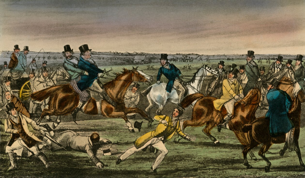 Mr. Jorrocks belép a Newmarket fogadókörbe, 1838 alkotó: Henry Thomas Alken