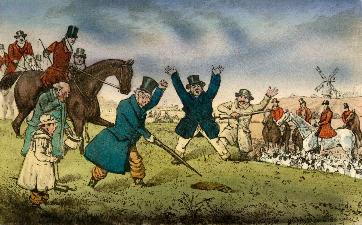 Az öreg Tom, a veterán nyúl és tapasztalatai, 1838 alkotó: Henry Thomas Alken