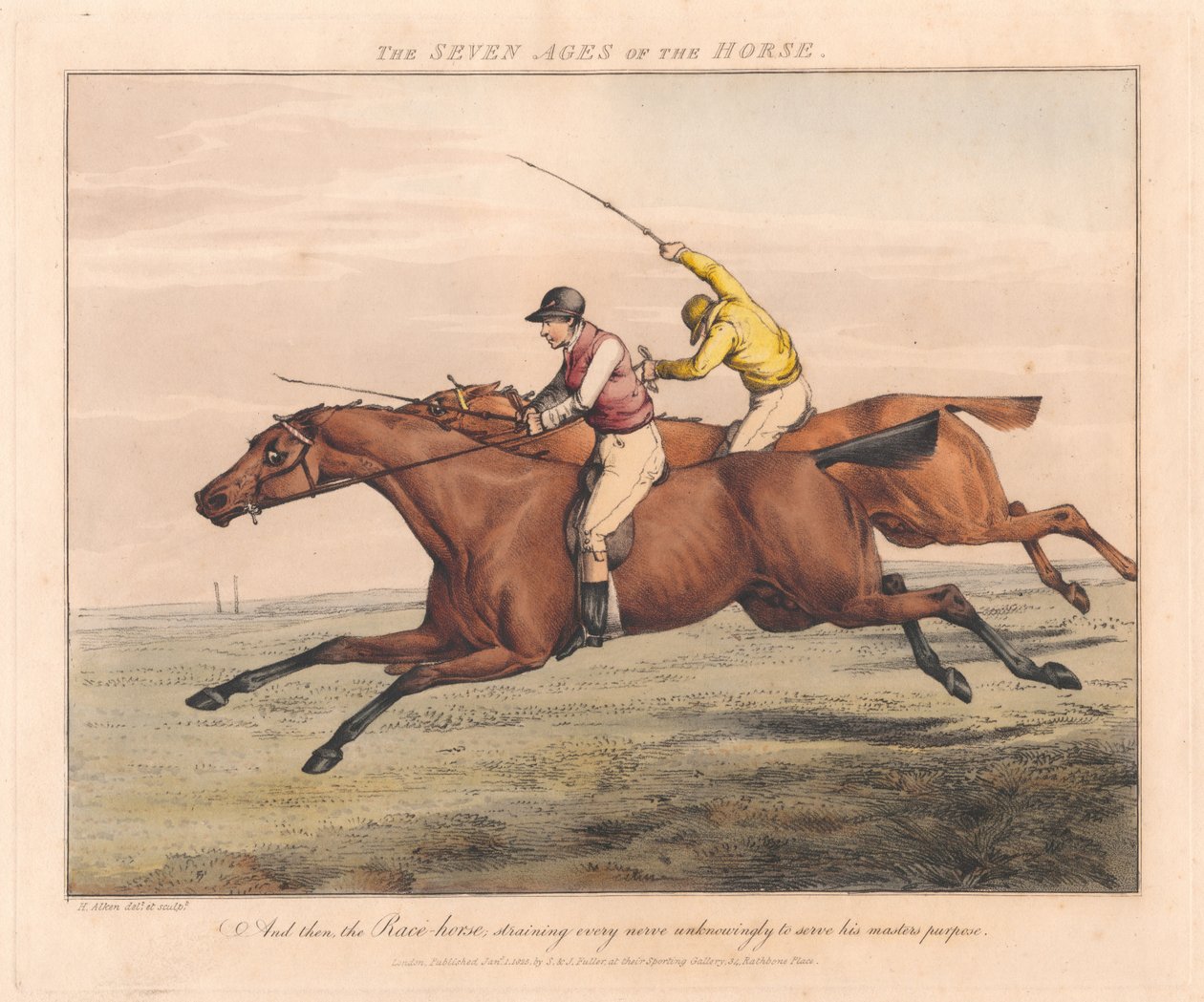 Hét darabból álló sorozat: A ló hét életkora alkotó: Henry Thomas Alken