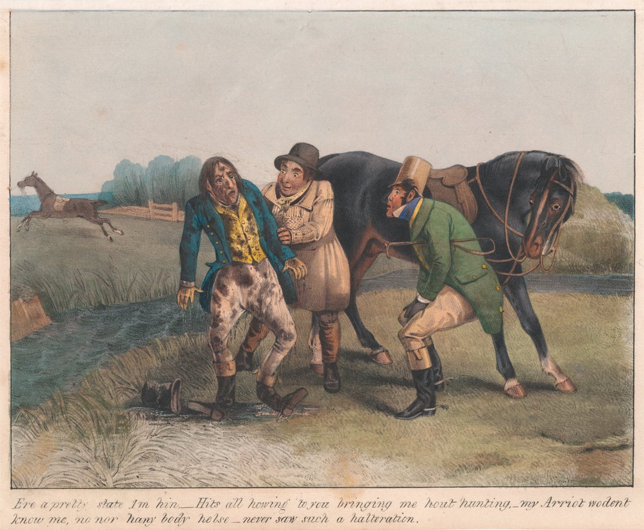 Tizenkét darabos sorozat címlappal: Sporting Satirist alkotó: Henry Thomas Alken