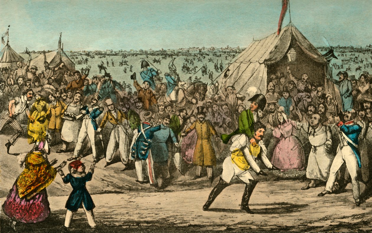 Sportolás Franciaországban – Mr. Jorrocks legyőzte a Baron for Speed-et, 1838 alkotó: Henry Thomas Alken
