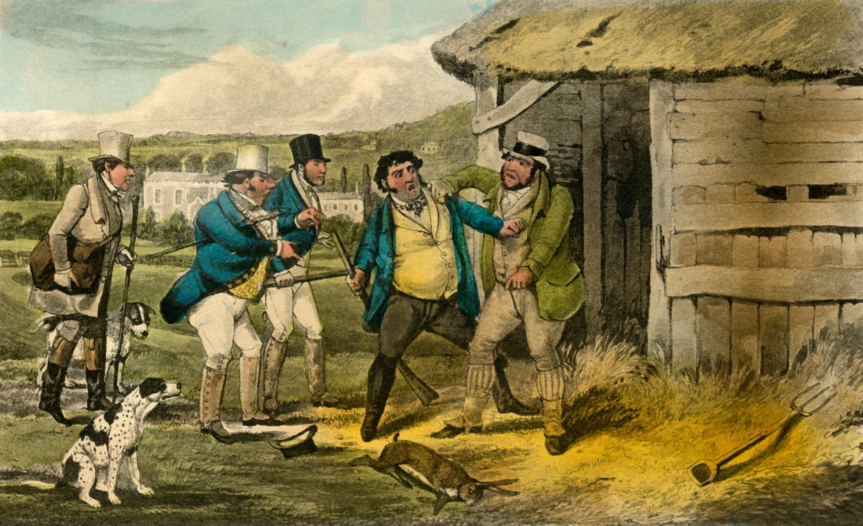 A Squire Cheatums Keeper megtámadja Old Tom gyilkosát, 1838 alkotó: Henry Thomas Alken