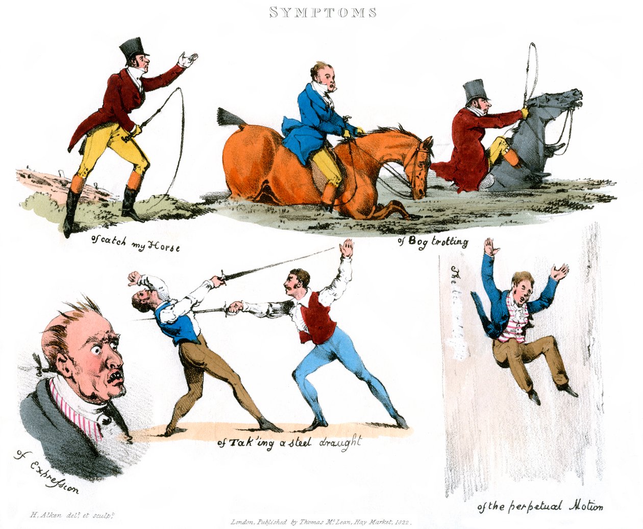 A szórakozás tünetei, 1822. alkotó: Henry Thomas Alken