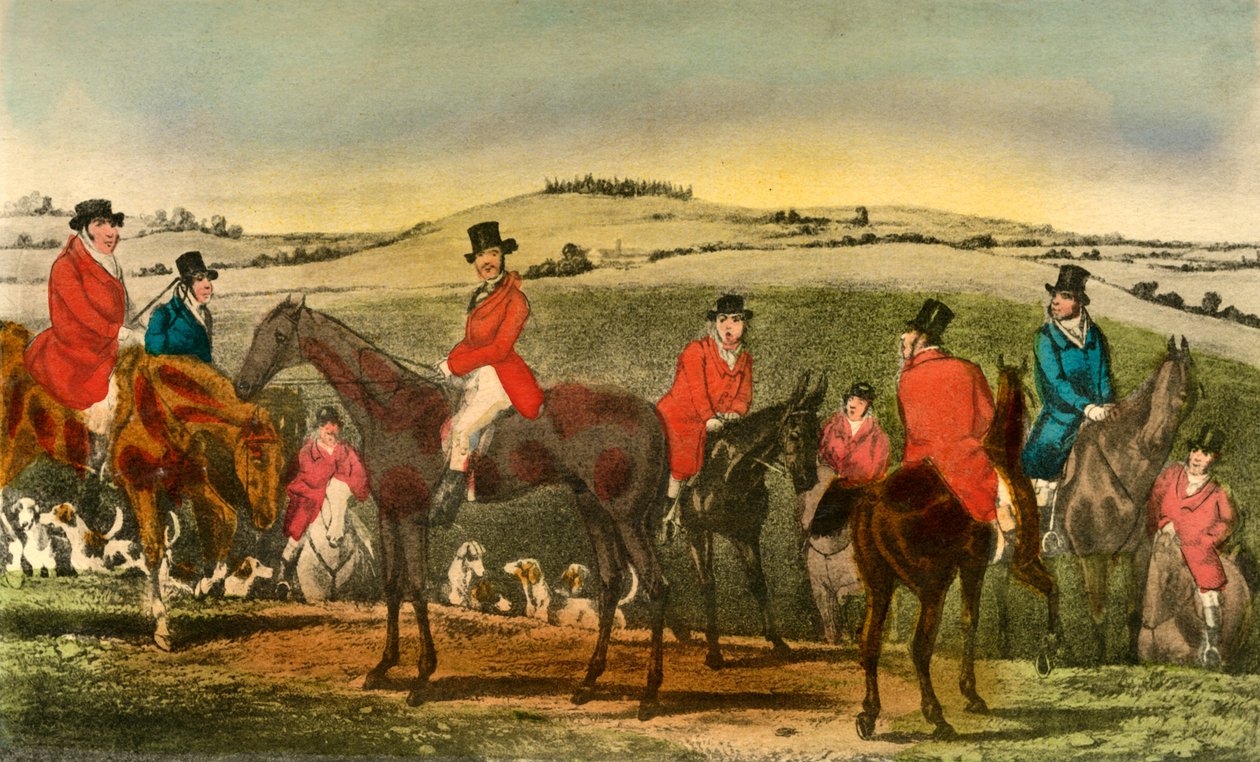 A duzzanat megjelenése ámulatba ejti a Surrey Hunt-ot, 1838 alkotó: Henry Thomas Alken