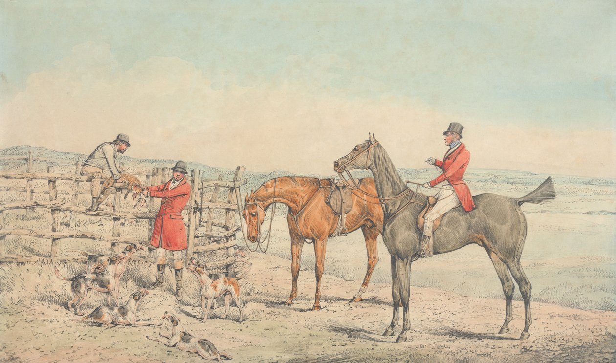 A halál: A róka a kerítéshez emelkedik alkotó: Henry Thomas Alken