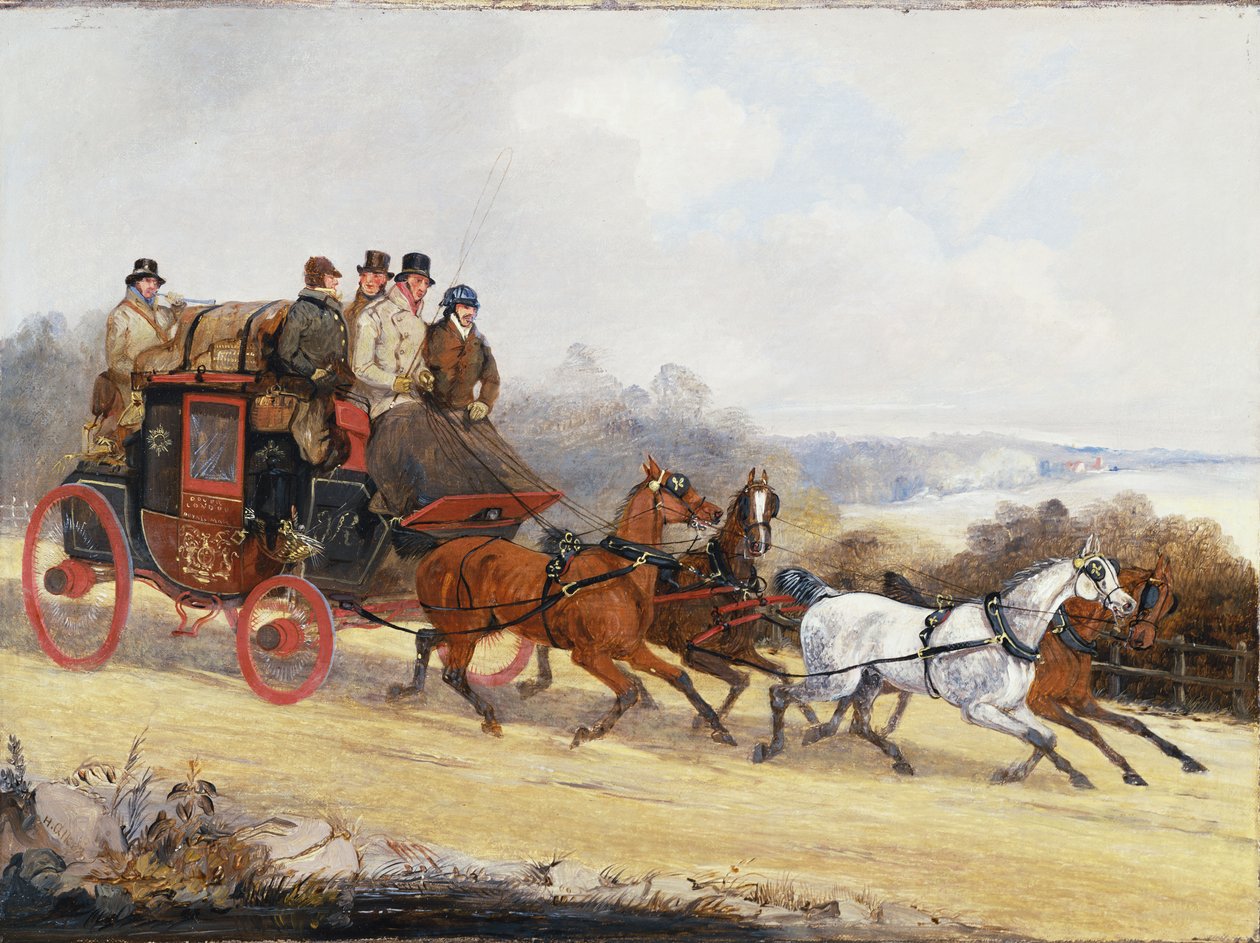 A Doverből Londonba tartó edző: Nyáron alkotó: Henry Thomas Alken