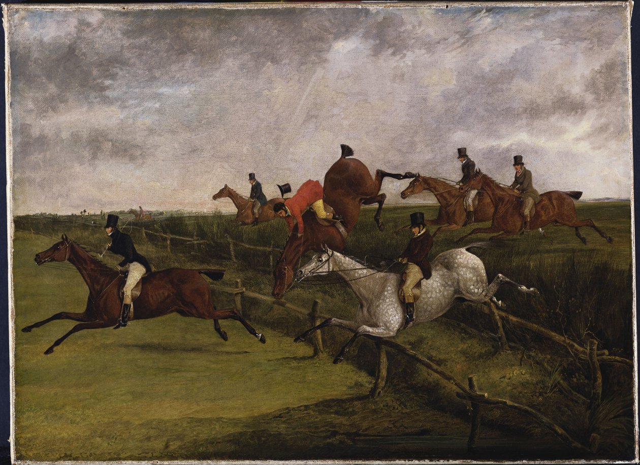 A Grand Leicestershire-i akadályverseny, 1829. március 12.: A szorongás tünetei alkotó: Henry Thomas Alken