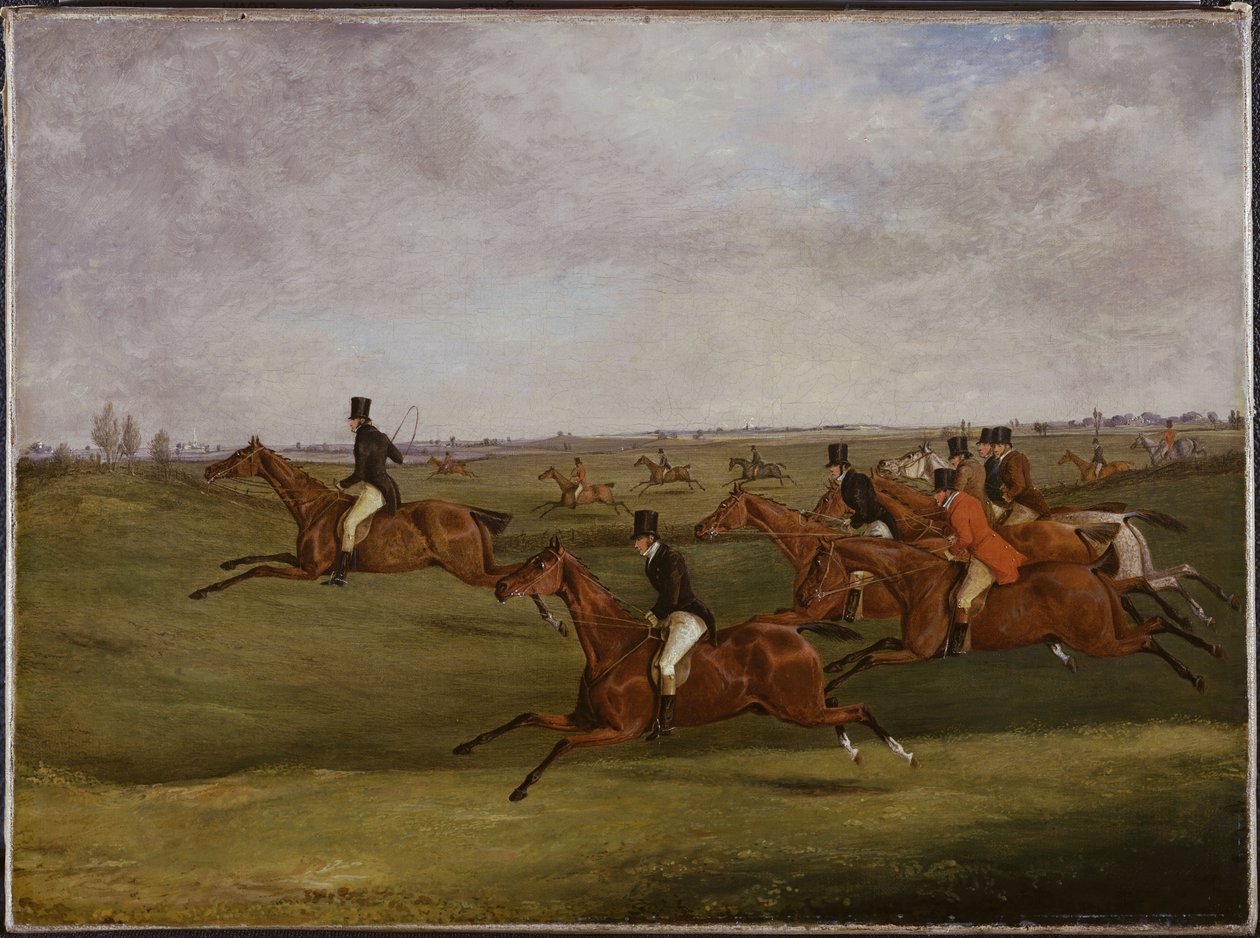 A Grand Leicestershire-i akadályverseny, 1829. március 12.: Going the Pace alkotó: Henry Thomas Alken