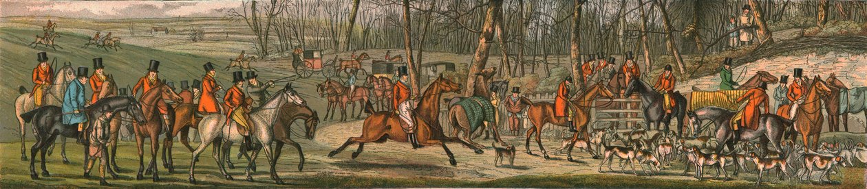 A vadászat – Találkozás, 1820, 1890. alkotó: Henry Thomas Alken