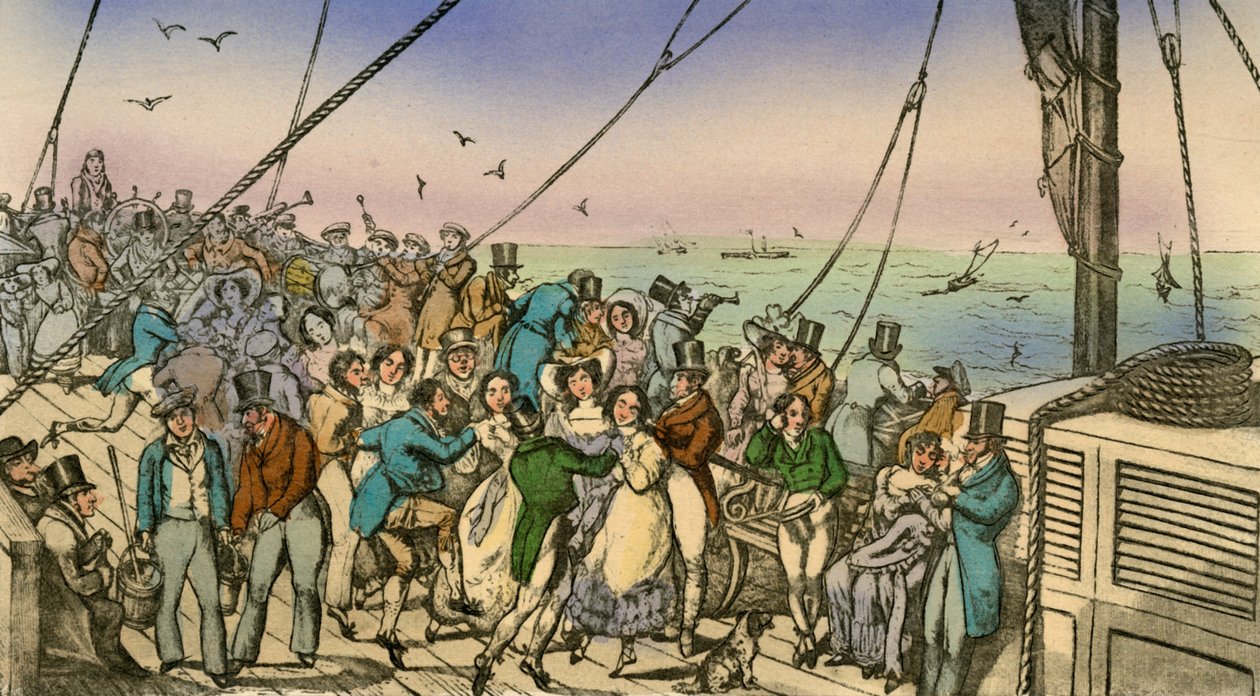 Egy Margate gőzcsomag örömei, 1838 alkotó: Henry Thomas Alken