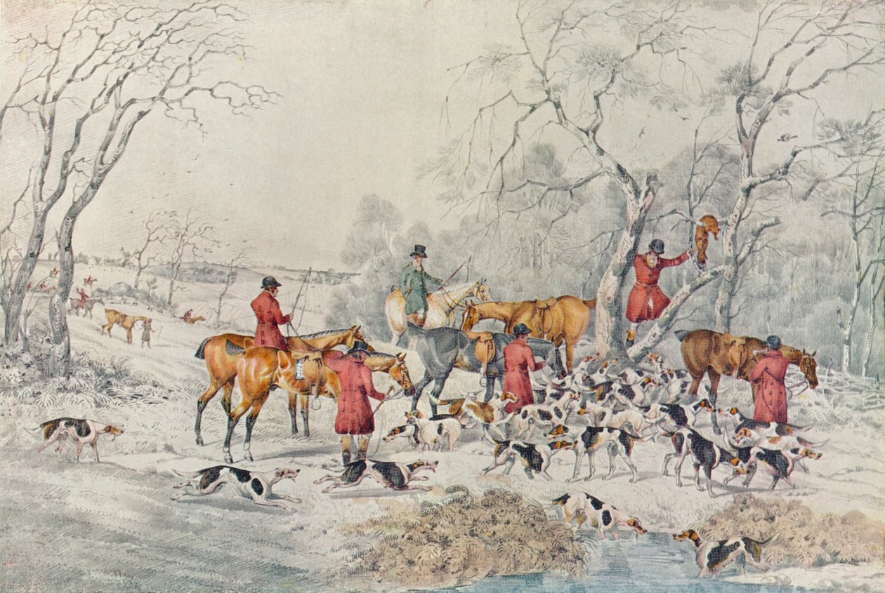 Treeing The Fox, c1800, 1922 alkotó: Henry Thomas Alken