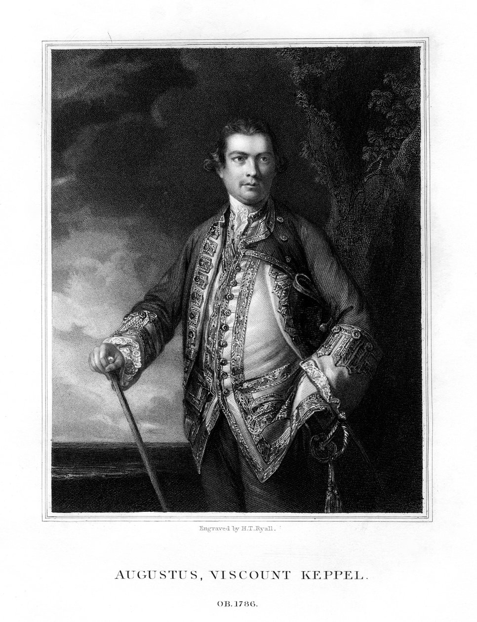 Augustus Keppel, Keppel 1. vikomt, brit admirális, 1833. alkotó: Henry Thomas Ryall