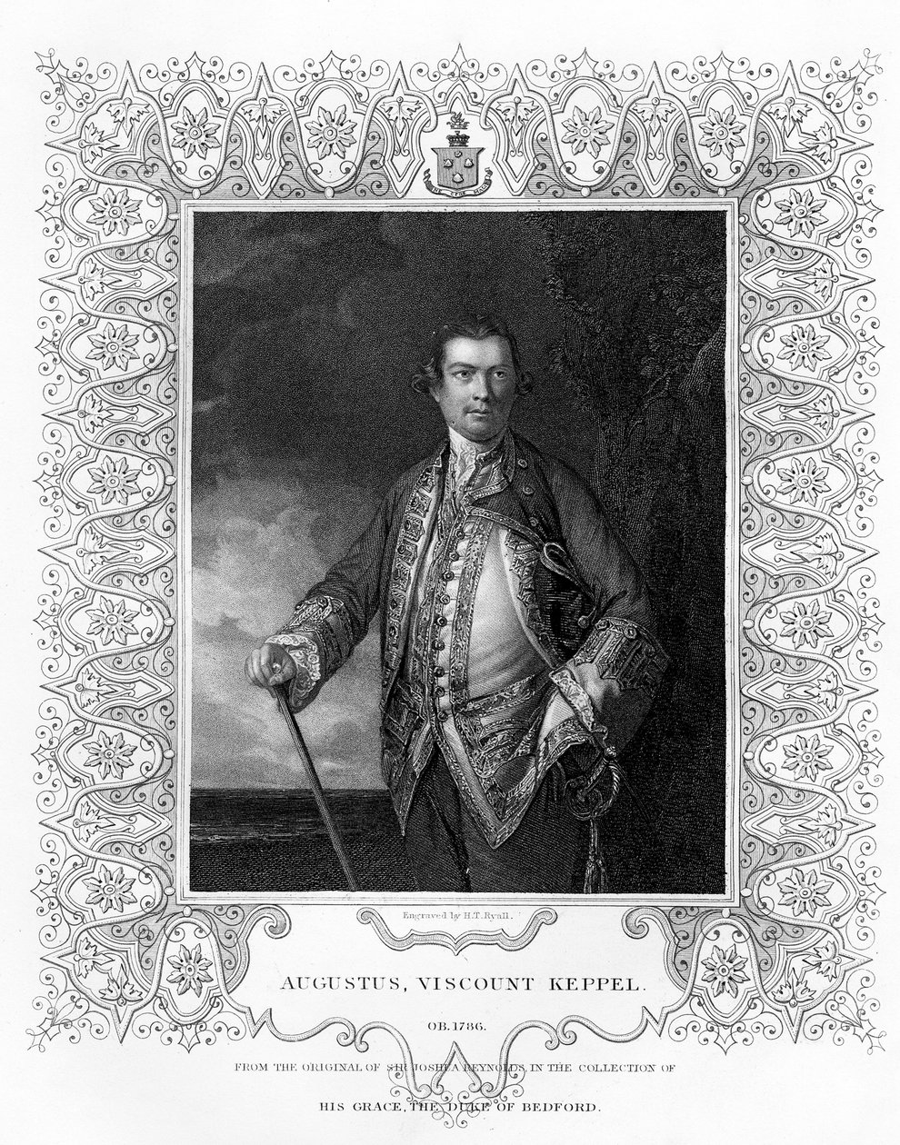 Augustus Keppel, Keppel vikomt, 1725-1786, 19. század. alkotó: Henry Thomas Ryall