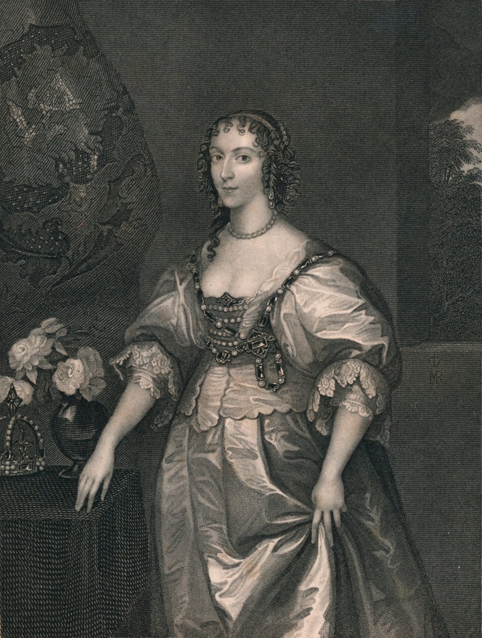 Henrietta Maria, Károly királynője Az első, 19. század eleje-közepe. alkotó: Henry Thomas Ryall