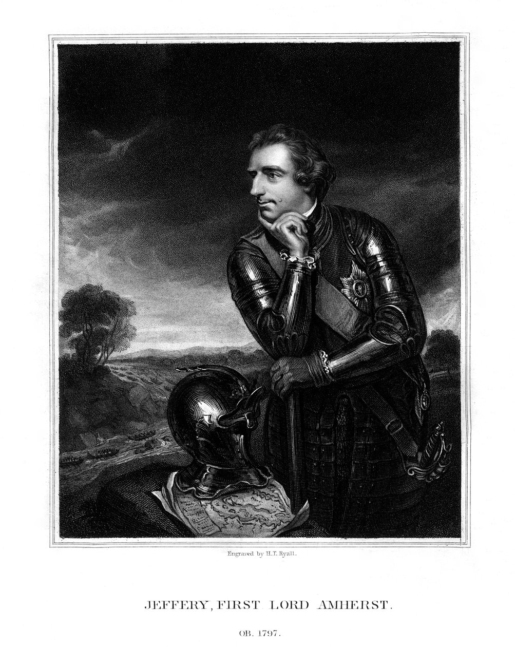 Jeffery Amherst, Amherst 1. báró, a brit hadsereg főparancsnoka, 1832. alkotó: Henry Thomas Ryall
