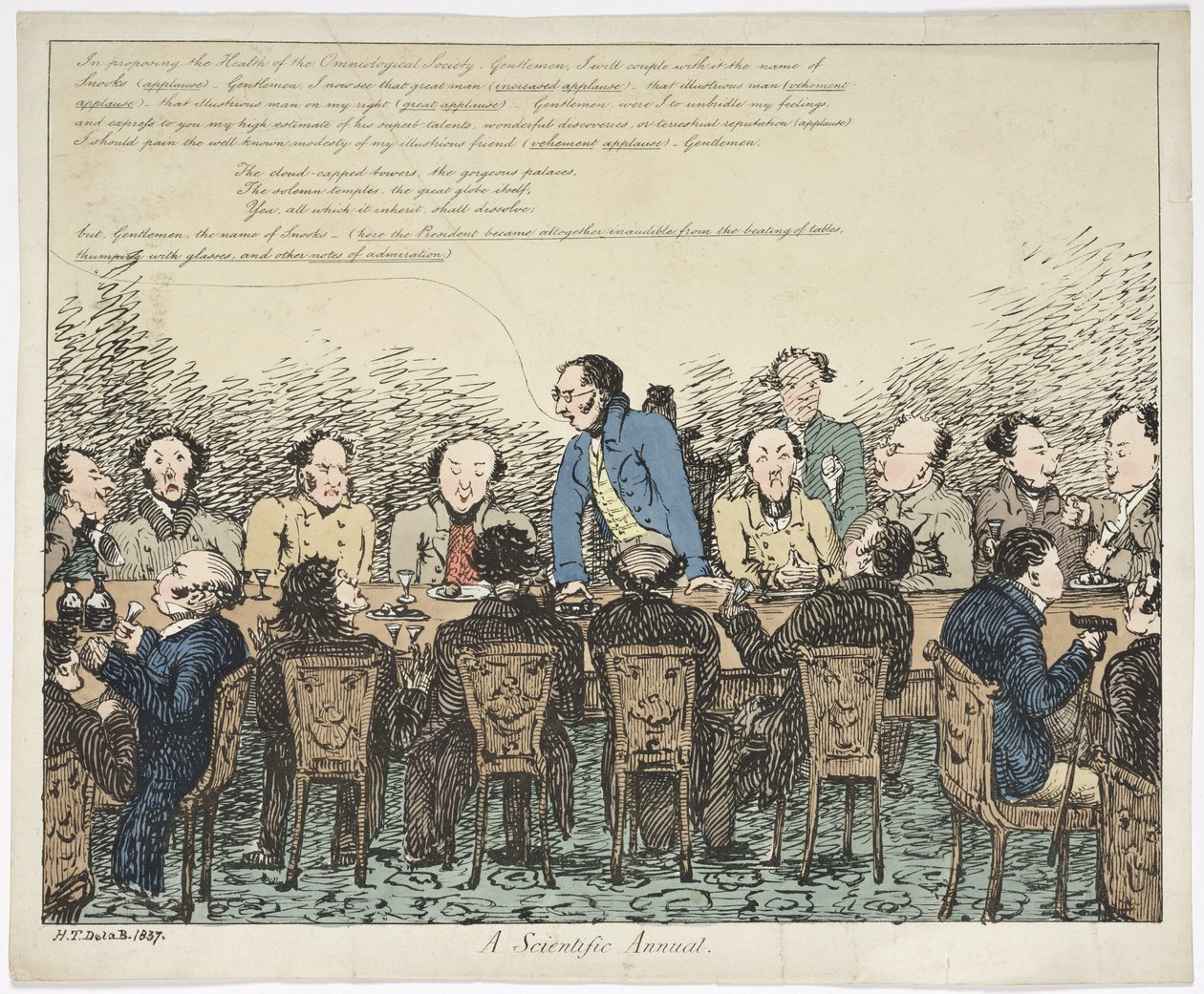 Tudományos Évkönyv, 1837 (színes rézkarc) alkotó: Henry Thomas after De La Beche