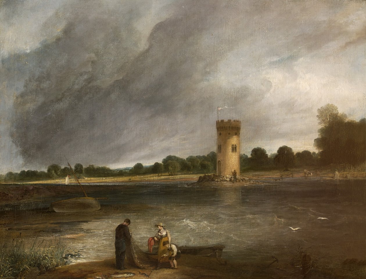 Tabley Lake and Tower, Sir John Leicester, Bt. székhelye alkotó: Henry Thomson