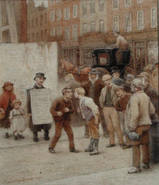 A Disagreement (akvarell, papír) alkotó: Henry Towneley Green