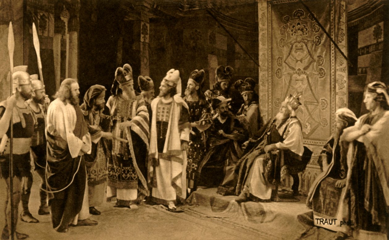 Jézus Heródes előtt, 1922. alkotó: Henry Traut