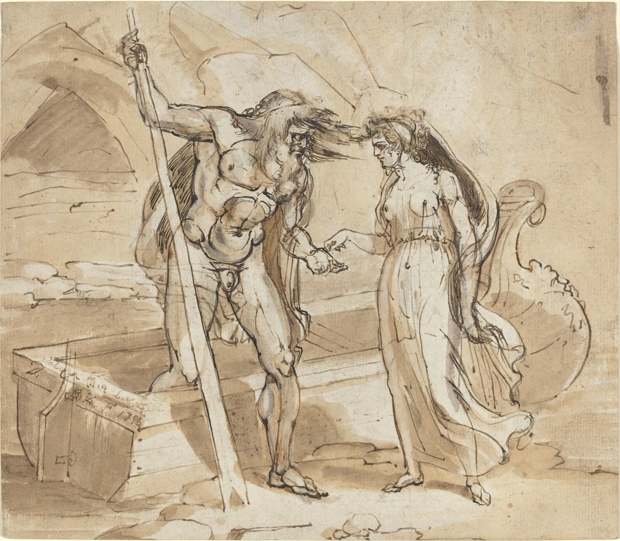Psyche odaadja az érmét Charonnak alkotó: Henry Tresham