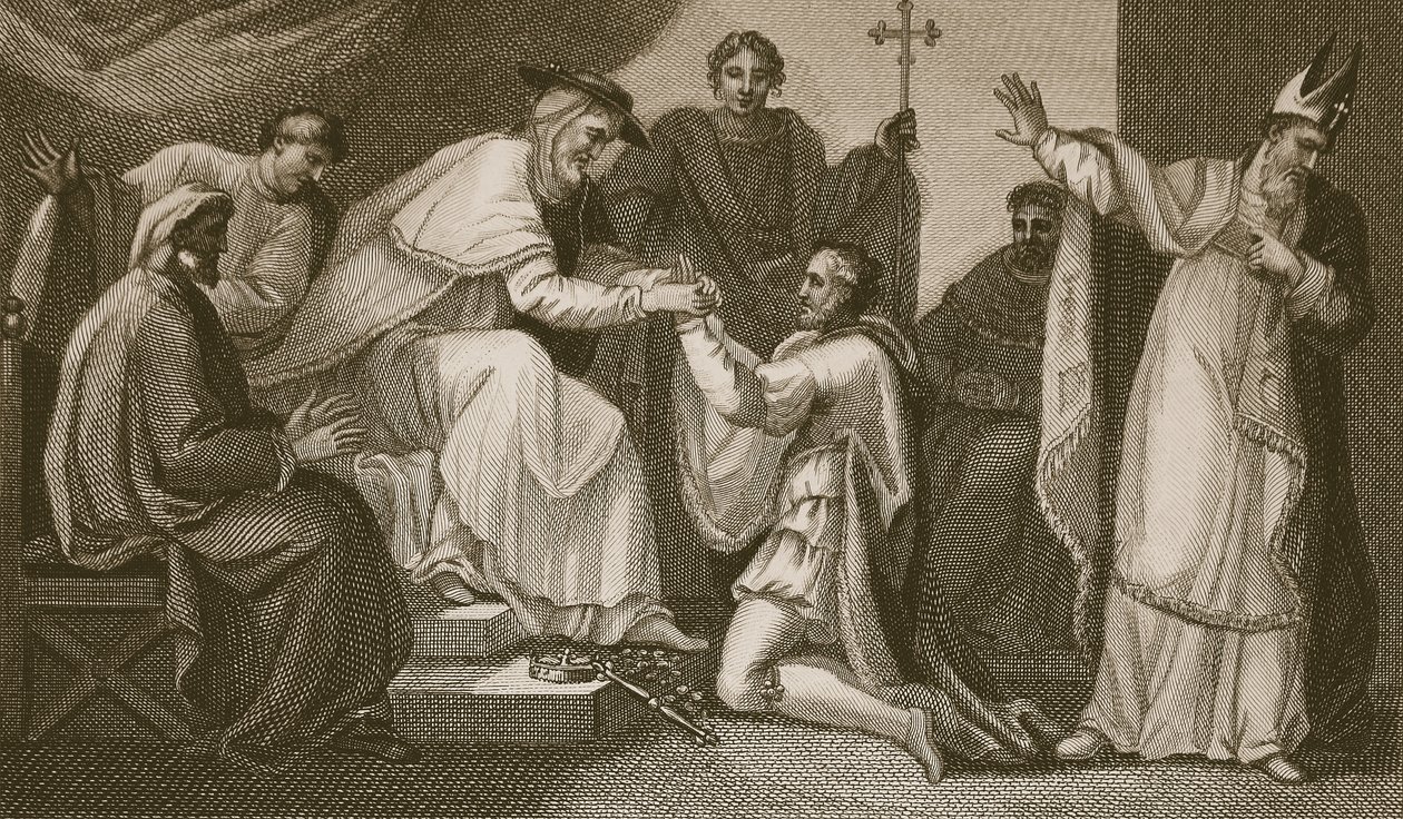 John beadványa, Delatre metszete, illusztráció David Hume 