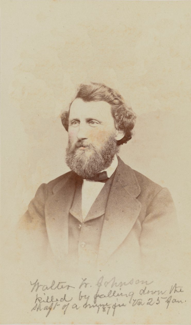 Carte-de-visit portré Walter W. Johnsonról, 1868. alkotó: Henry Ulke
