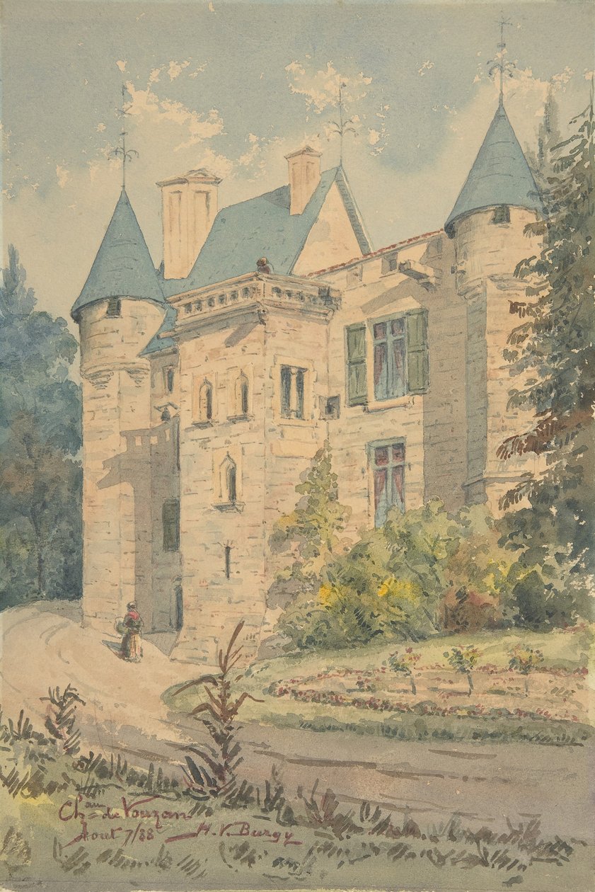 Château de Vouzan, 1888. alkotó: Henry Victor Burgy