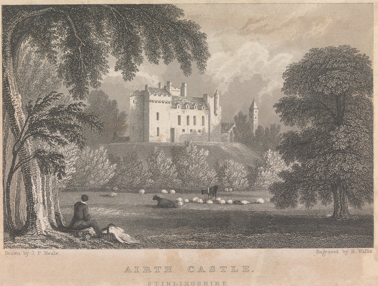Airth kastély, Stirlingshire; 4. oldal (Első kötet) alkotó: Henry Wallis