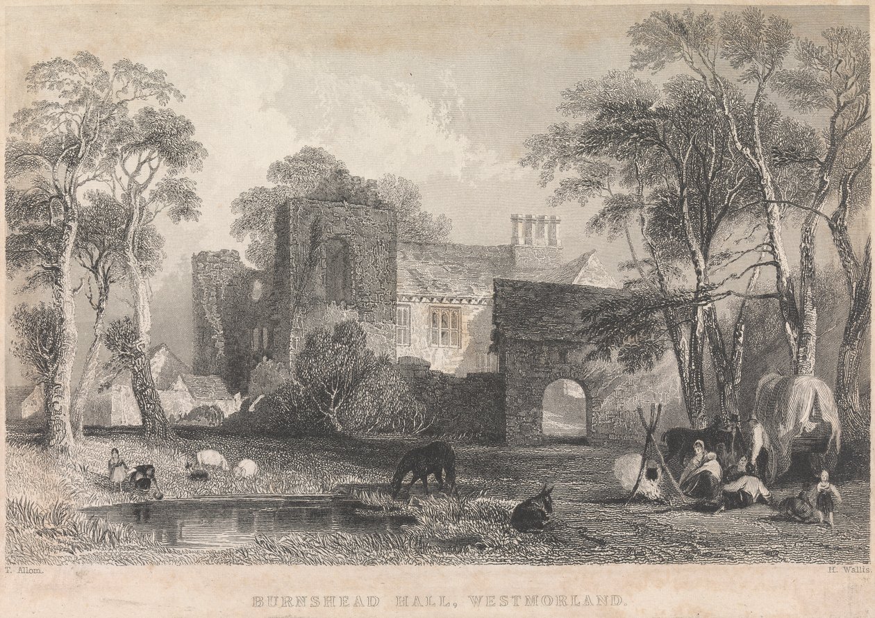 Burnshead Hall, Westmorland; 45. oldal (Első kötet) alkotó: Henry Wallis